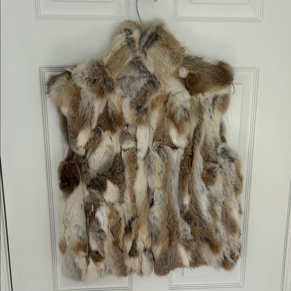 Adrienne Landau Multicolor Fur Vest size S